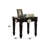 Shultz Transitional 26"L Square End Table with Wooden Scalloped Top in Black