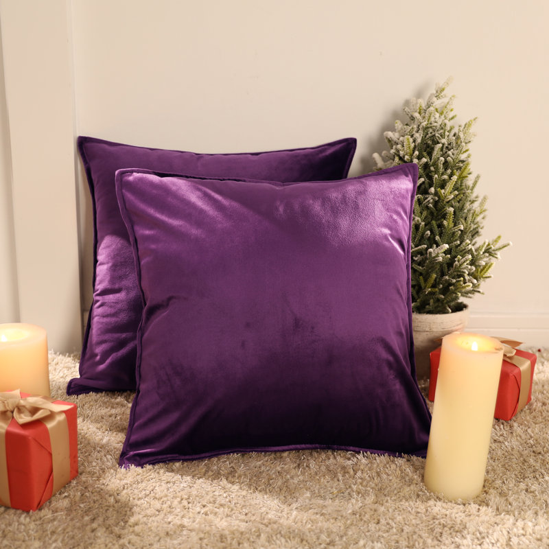 Fritch Square Cushion Cover, 55cm H x 55cm W x 1cm D, Purple