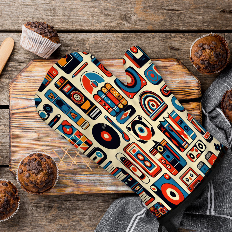 Nostalgic Learning Oven Mitt Cotton Twill