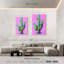 Cactus sur fond rose vif-108525547