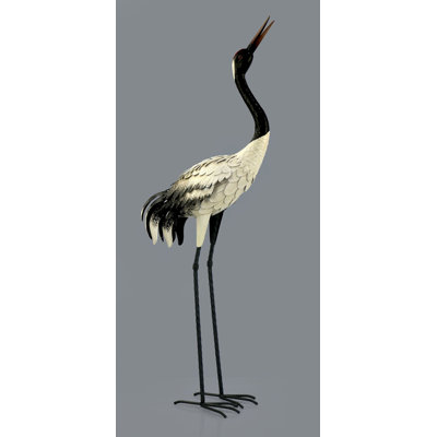 Statue en métal Heron