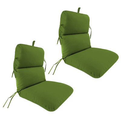 22" x 45" Outdoor Chair Cushion with Ties and Loop (Set of 2) by Hokku Designs