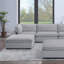 Canapé modulaire en velours côtelé 7 pièces gris foncé 2 pièces