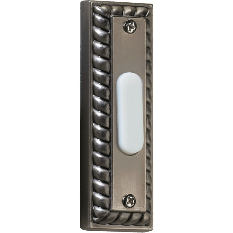 Antique Silver Door Chime Button