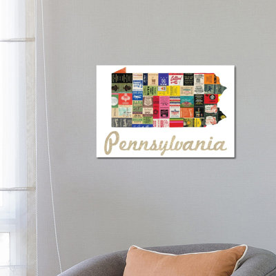 «Pennsylvania Matchbook» par Paper Cutz - impression sur toile tendue