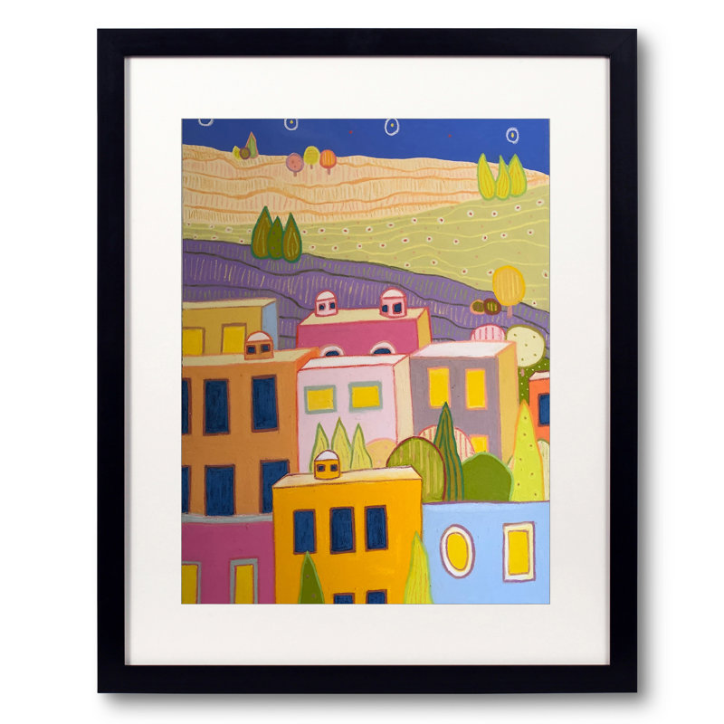 Night Falls on San Miguel Print, 31.25" H x 25.25" W, Black Framed Paper