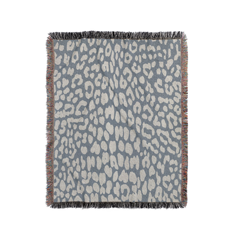 Jeté en mélange de coton Delo, Bleu clair, L 70 po x l 50 po