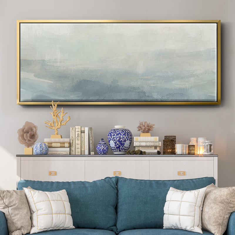 Tone Scape V- Framed Canvas, 24" H x 60" W