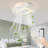 20" LED Bladeless Ceiling Fan Light with Remote Control – Modern Flush Mount Ceiling Lamp with Air Circulation and Adjustable Brightness for Living Room, Dining Room, or Bedroom