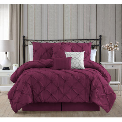 Ensemble d'édredon en microfibre 7 pièces Smocked Circle