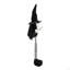 Gnome noir en tissu de 4,3 po x 4 po x 26,8 po avec manche à balai et longues pattes, pour la décoration d'Halloween