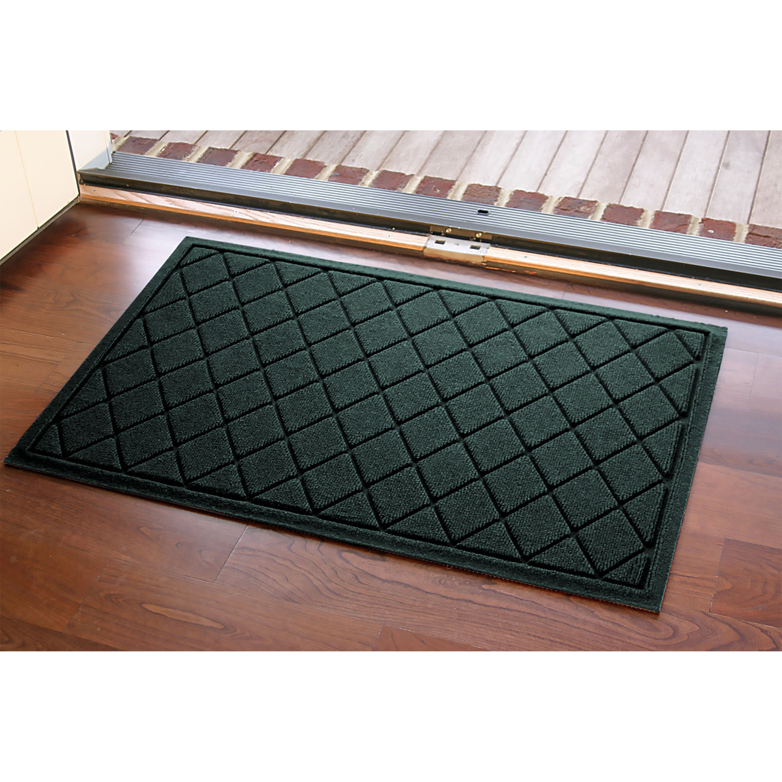 WaterHog Non-Slip Indoor/Outdoor Doormat, Evergreen, Rectangle 24" x 36"