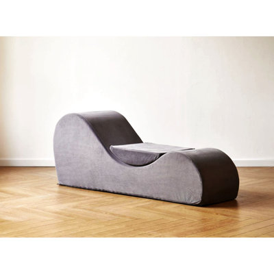 Solace Chaise Chair In Grey - Ergonomic, High Foam For Comfort, Machine Washable Cover, Space Saving Package Lounge Chair, Ergonomic Design With Foam, Removable & Compact