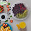  Saladier 64 oz transparent avec couvercles et fourchette - pour le déjeuner, les salades, les fruits et la préparation des repas (50)
