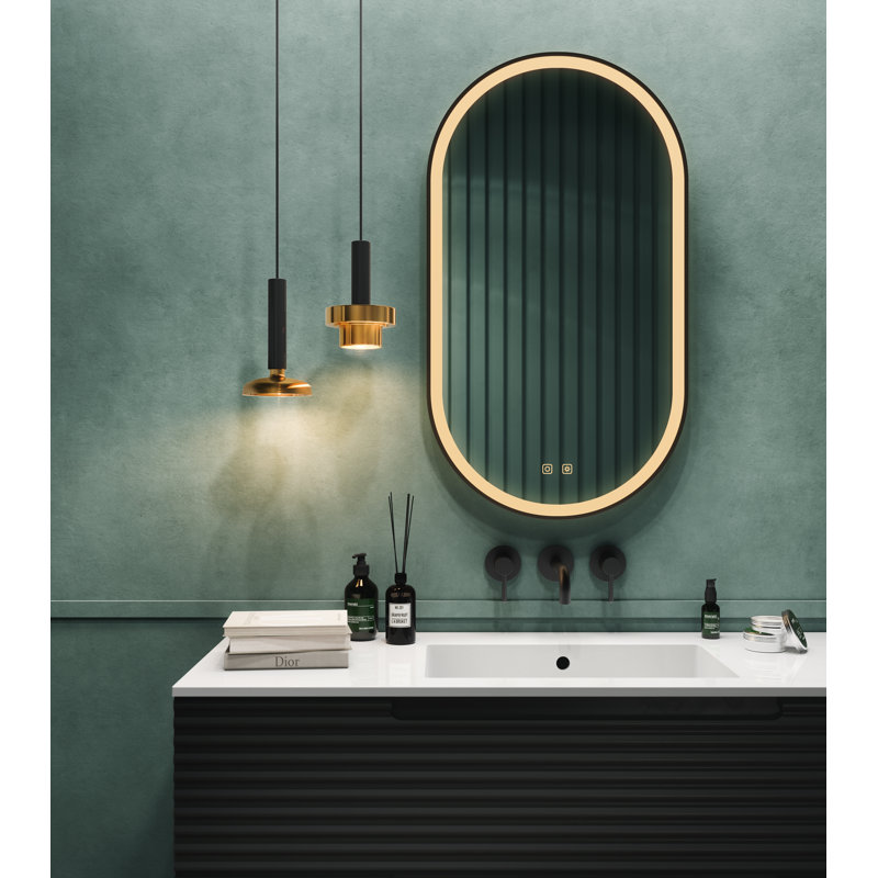 Miroir Kiara, Noir mat
