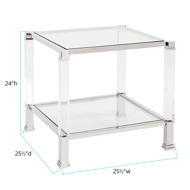 Clare Glass End Table