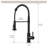 Kitchen Faucet With Pull Down Sprayer Black Stainless Steel Single Handle Pull Out Spring Sink Faucets-120706273