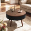 Table basse ronde de 31,5 pouces avec rangement, multifonctionnelle et durable pour les petits espaces-392843954