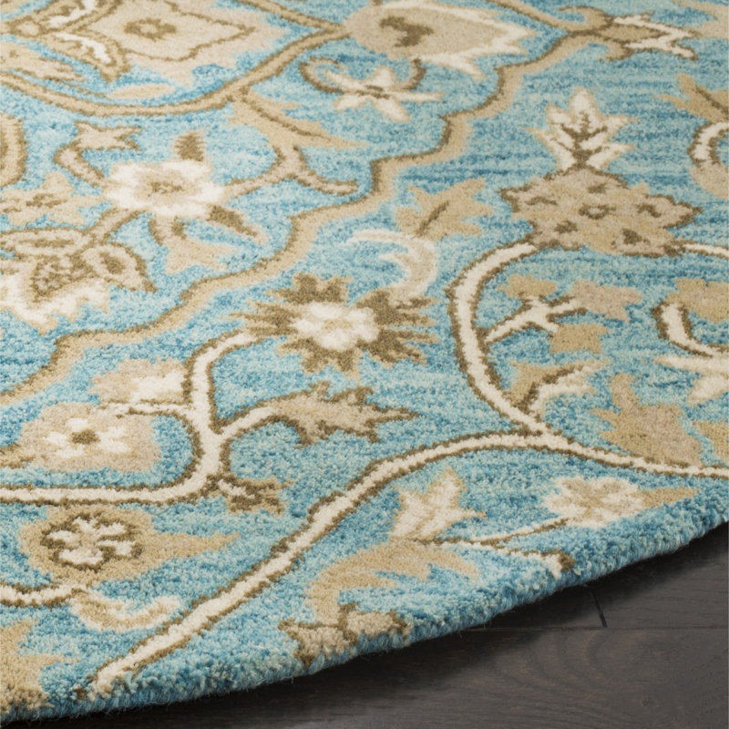 Harger Hand Tufted Wool Oriental Rug, Round 5'