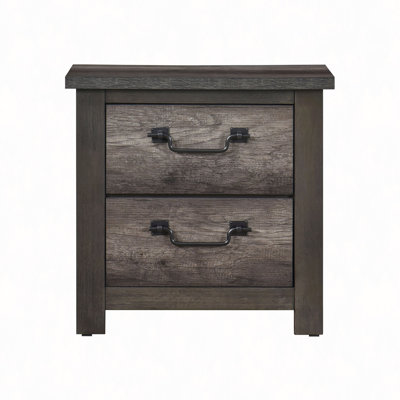 Nightstand, 2-Drawers Storage Nightstand 1Pc Wooden Furniture Bedside Cabinet