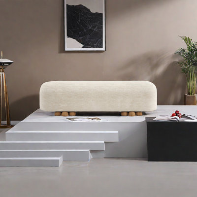 Banc rembourré en mélange de coton Gwyndaf