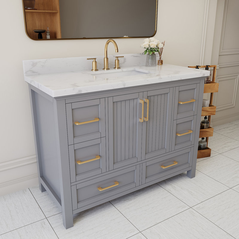 Meuble-lavabo simple 48 po avec comptoir