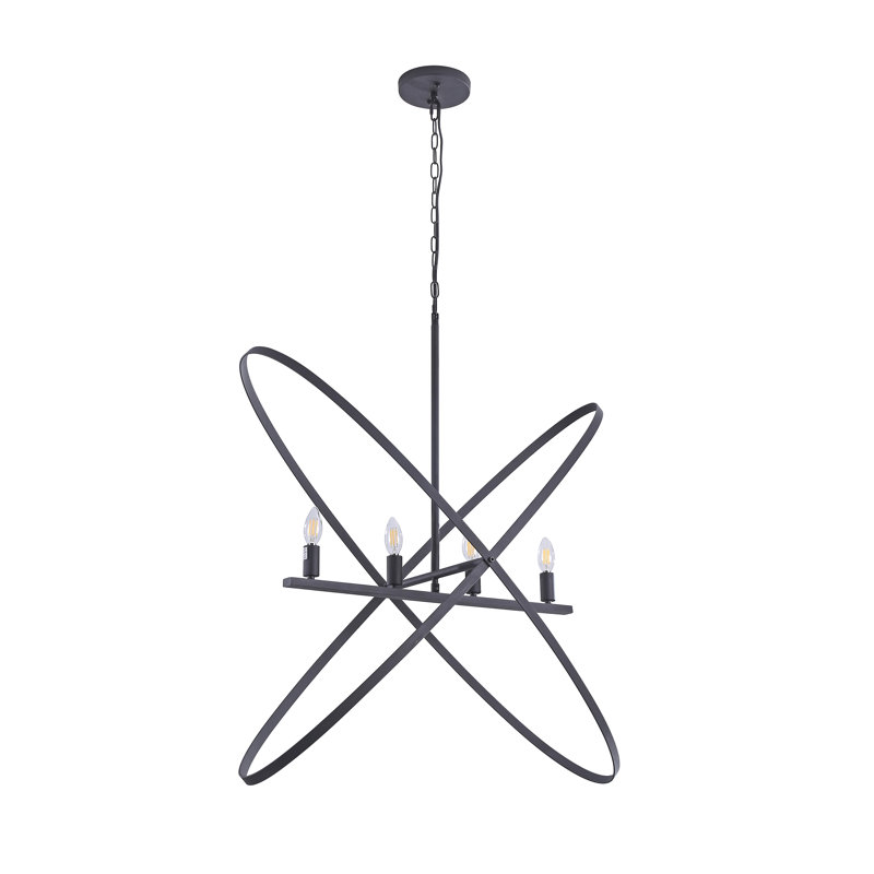 Luminaire suspendu avec détails en métal noir mat et laiton