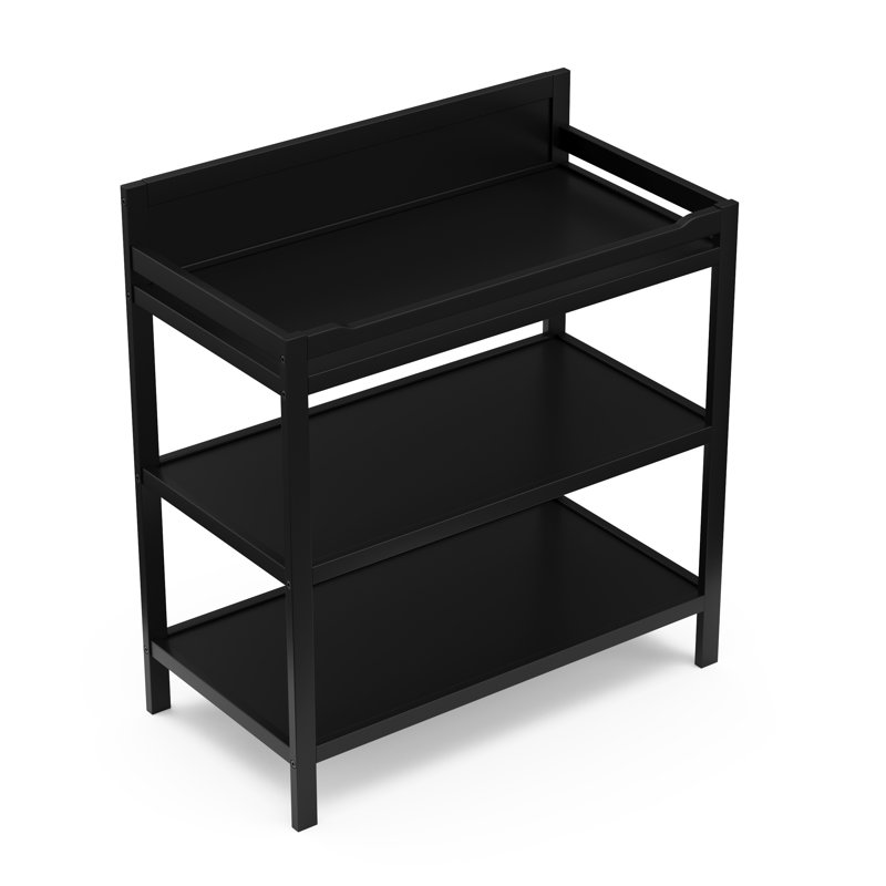 Table à langer avec matelas Alpine, Noir