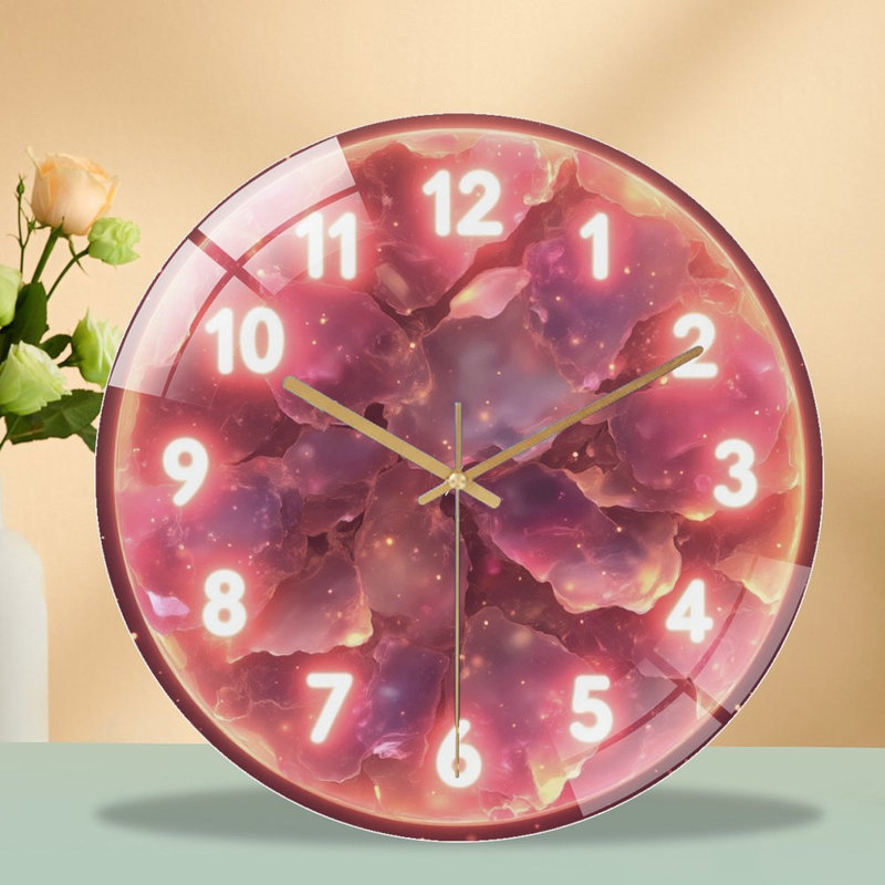 Horloge murale en verre 12 po