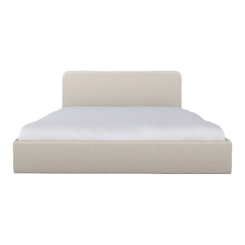 Detroit Solid Wood Bed, Full, Study Hall Ivory