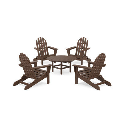 POLYWOOD Classic Adirondack Folding Adirondack 5-Piece Conversation Group