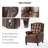Martina 29.25''W Waxed Leather Power Recliner with Solid Wood Legs-1357143032