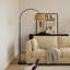 Lampadaires avec télécommande pour le salon, lampe sur pied à arc avec télécommande et ampoule à intensité variable, lampe sur pied en rotin Boho avec 3 températures de couleur, lampe haute réglable pour la chambre à coucher, lampe de lecture sur canapé-31590155