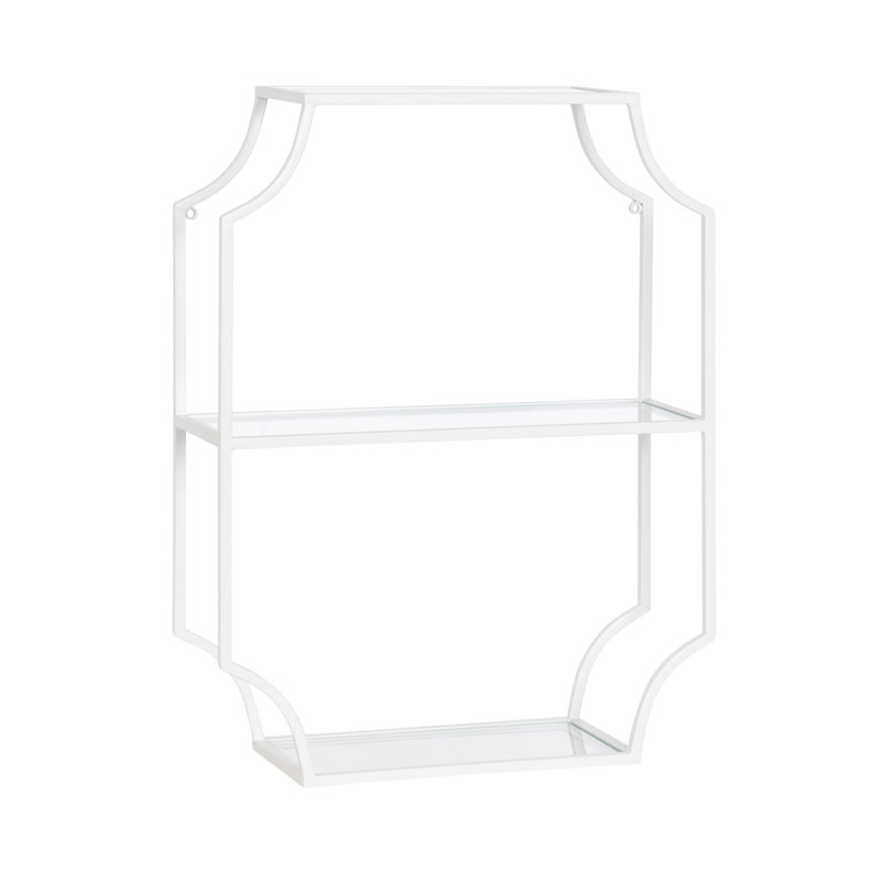 Johnalbert 3 Piece Metal Accent Shelf, White