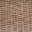 Banc d'extérieur 1 pièce en bois d'acacia, finition teck + osier brun
