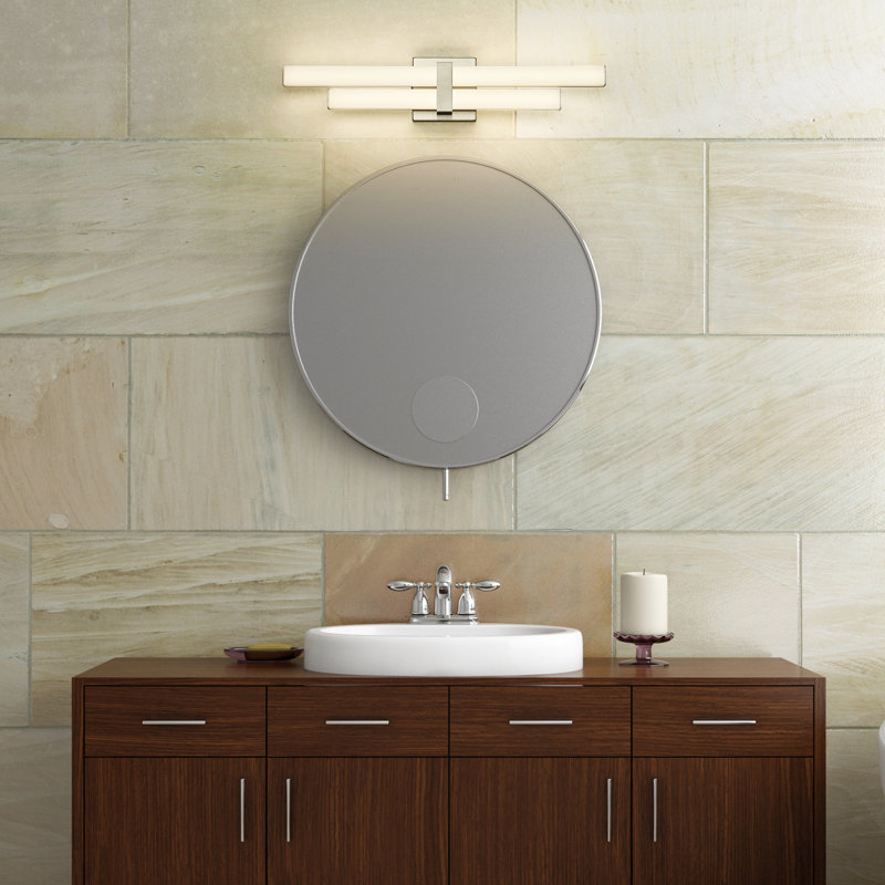 Éclairage pour salle de bain 2 lumières Brinli, Nickel brossé