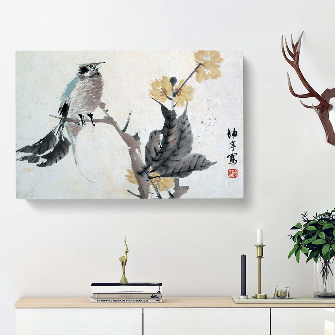 Bird upon a Branch by Ren Yi - Wrapped Canvas