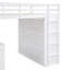 Lit mezzanine pleine grandeur, tiroirs, bureau, garde-robe, lit de rangement blanc pour articles lourds de grande capacité avec bureau et garde-robe A qui maximise le confort