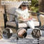 Ensemble de conversation pour 4 personnes avec coussins de patio beige-629743526