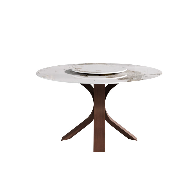 Table de salle à manger Modern Modern, H 29,53 po x L 53,15 po x l 53,15 po, Pandora, Brun