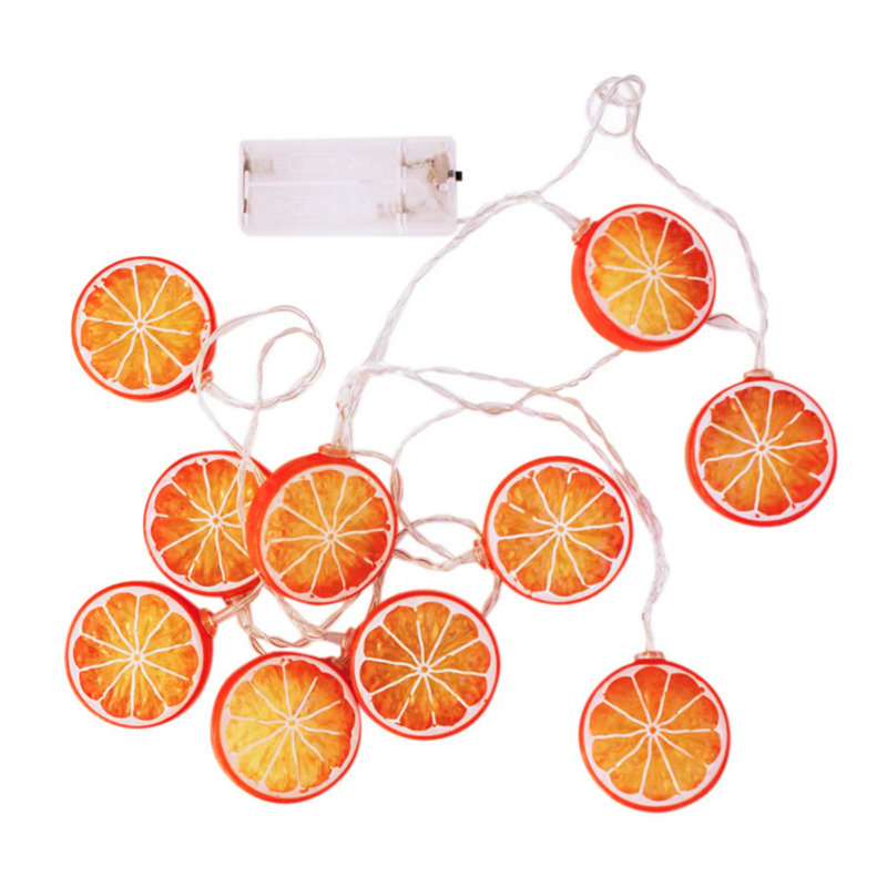 Ensemble de 2 guirlandes de 10 lumières DEL orange - blanc chaud
