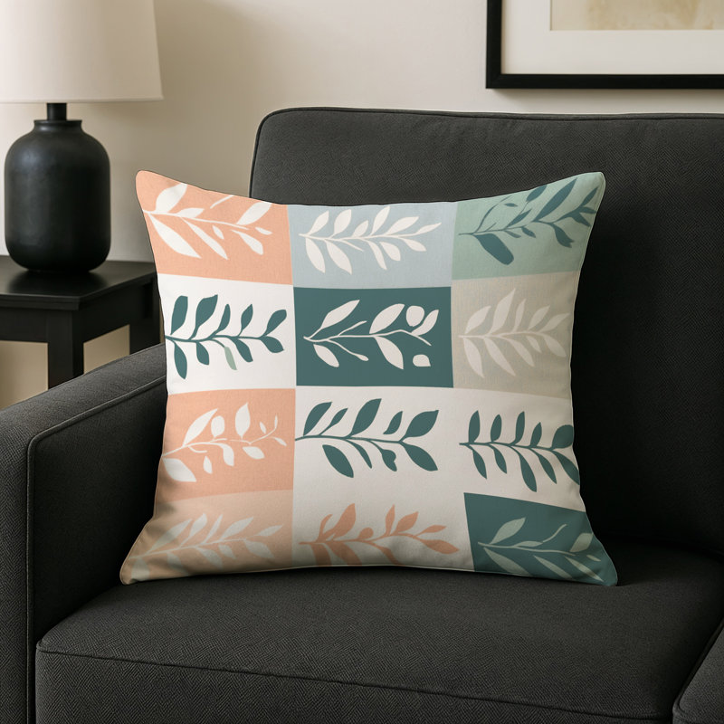 Verdant Canvas Indoor And Outdoor Throw Pillow, Square 18"