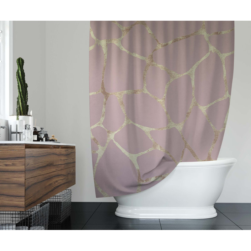 Rideau de douche simple + crochets, H 70 po x l 71 po