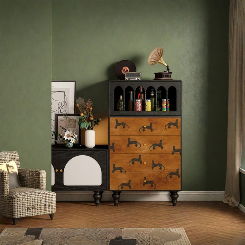 Solid Ash Wood Storage Cabinet