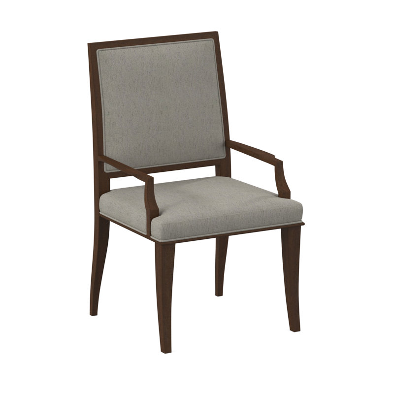Chaise avec accoudoirs Princeton, Noyer américain, Lin Libby