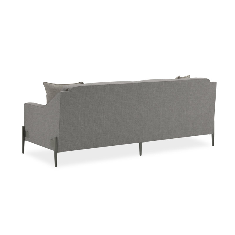 Modern Remix 85" Square Arm Sofa with Reversible Cushions, Gray
