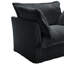 Fauteuil à assise profonde en velours côtelé gris avec coussins, confort luxueux, housses amovibles, structure en bois, rembourrage à assemblage rapide, tissu, sièges, housses à dossier haut, matériau respirant, structure
