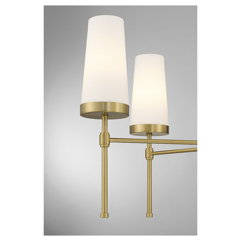 Dolfi 6-Light Chandelier, Warm Brass