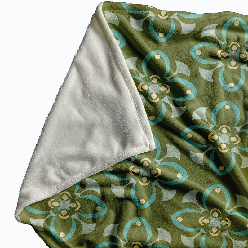 Irma Plain Weave / Muslin Throw Blanket, Green