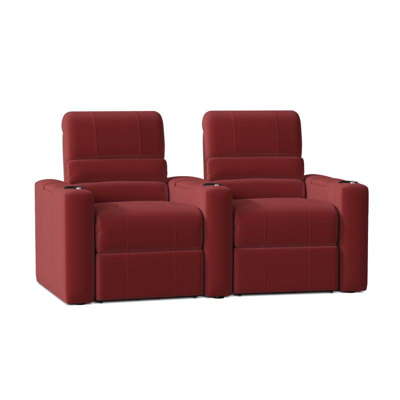 Rangée de sièges de cinéma maison à del (rangée de 2), Rouge luxueux, Manuel